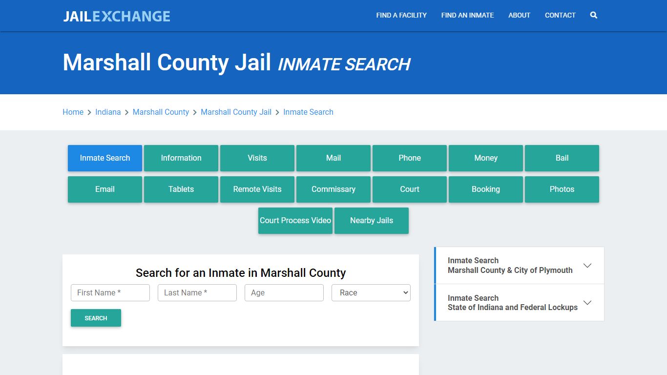 Marshall County Jail, IN Inmate Search: Roster & Mugshots