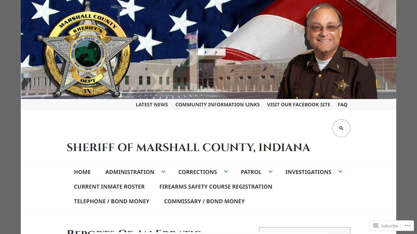 Sheriff of Marshall County, Indiana – Dedicated to service and sworn to ...